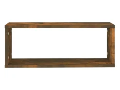 Prateleiras parede 6 pcs madeira processada 60x15x23 cm fumado