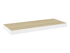 Prateleiras parede 2 pcs 60x23,5x3,8 cm MDF carvalho e branco PT545750