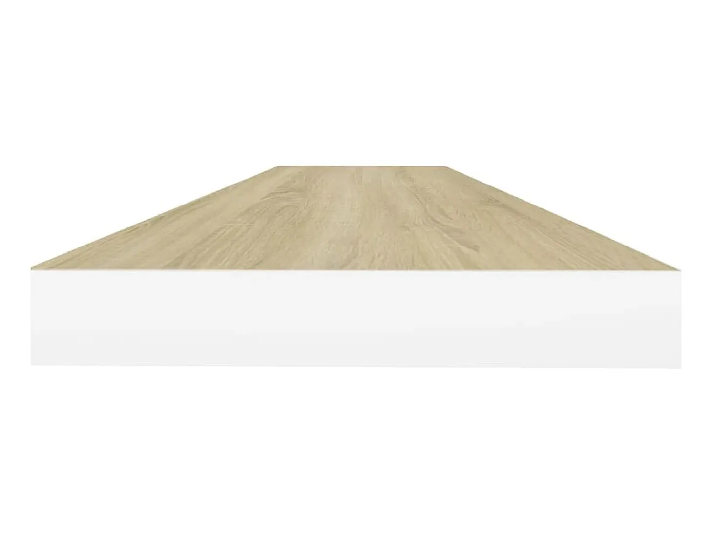 Prateleiras parede 2 pcs 120x23,5x3,8 cm MDF carvalho e branco PT490642