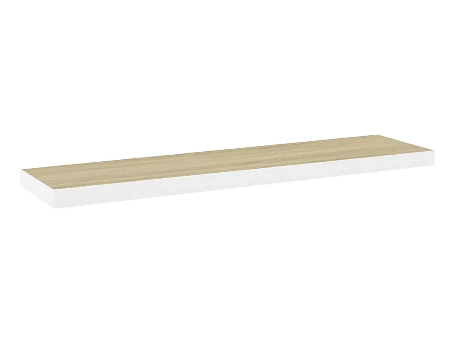 Prateleiras parede 2 pcs 120x23,5x3,8 cm MDF carvalho e branco PT490642