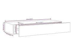 Prateleiras parede c/ gavetas 2 pcs MDF 60x23,5x10 cm carvalho