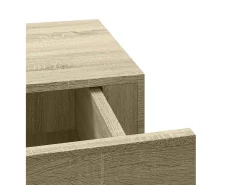 Prateleiras parede c/ gavetas 2 pcs MDF 60x23,5x10 cm carvalho