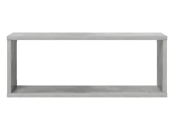 Prateleiras parede forma de cubo 4 pcs 60x15x23cm cinza cimento