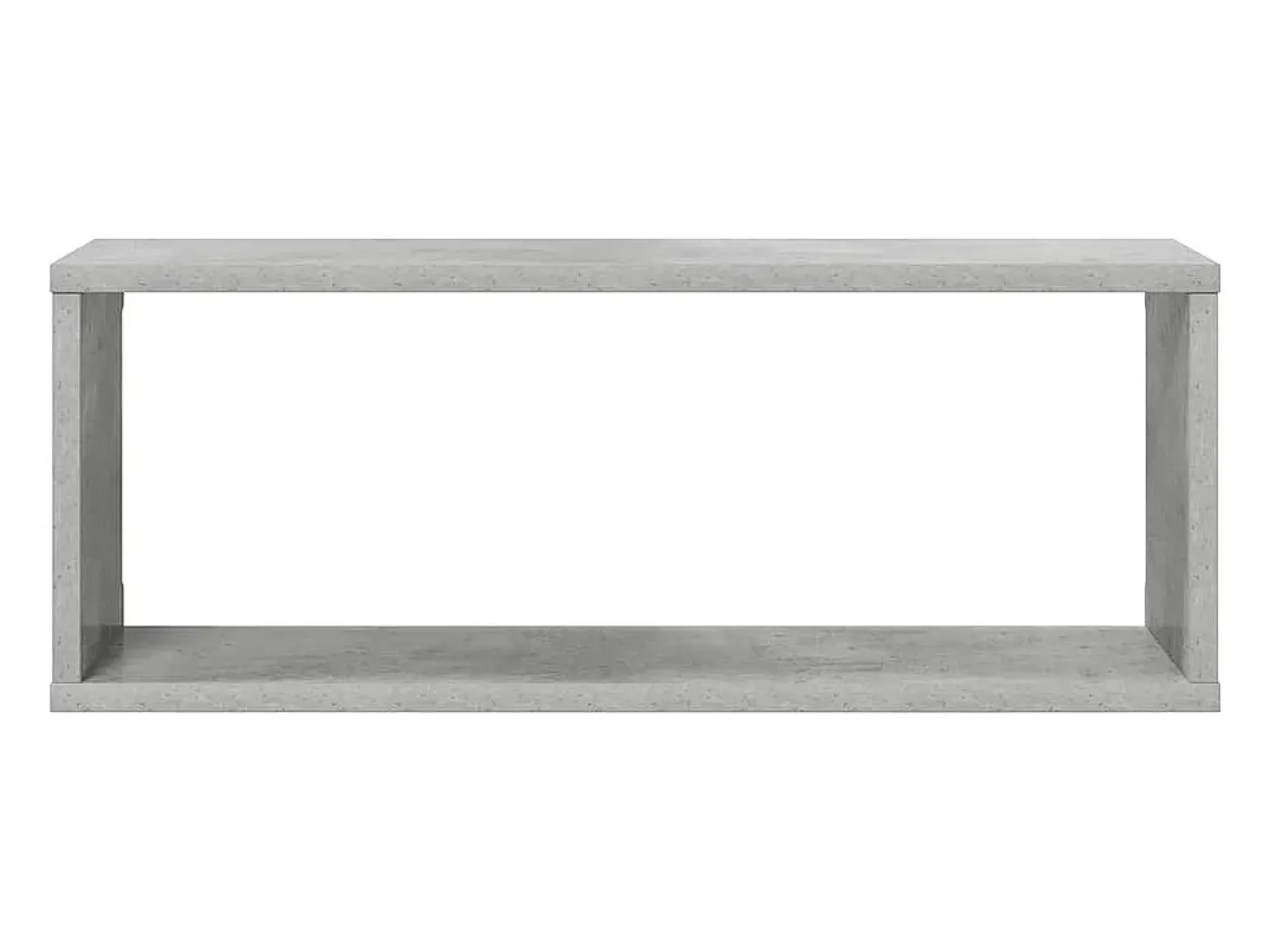 Prateleiras parede forma de cubo 4 pcs 60x15x23cm cinza cimento