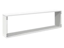 Prateleiras parede forma cubo 2 pcs derivados de madeira branco