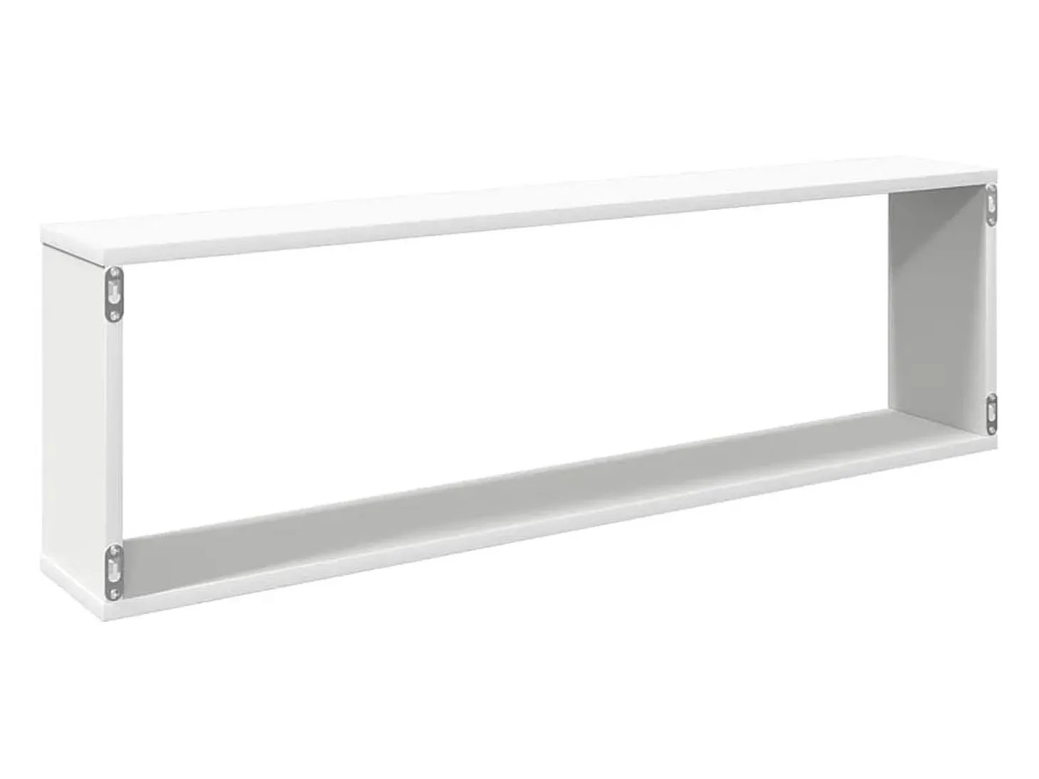Prateleiras parede forma cubo 2 pcs derivados de madeira branco