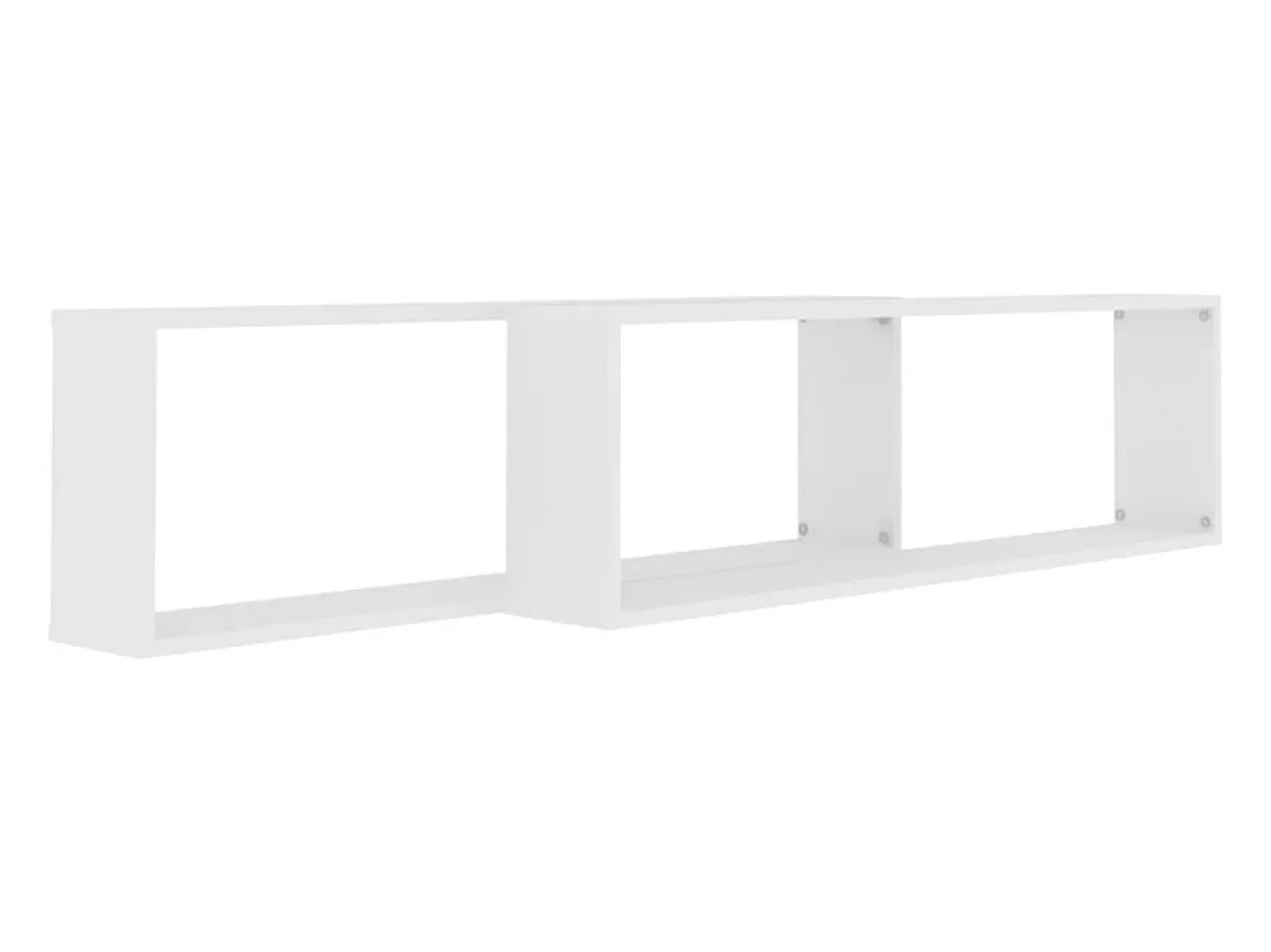 Prateleiras parede forma cubo 2 pcs derivados de madeira branco