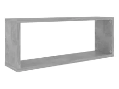 Prateleiras parede forma de cubo 6pcs 60x15x23 cm cinza cimento PT607727