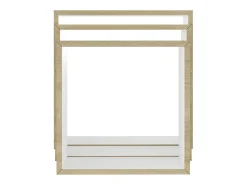 Prateleiras parede forma de cubo 3pcs cm branco/carvalho sonoma PT796440