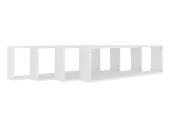 Prateleiras parede forma cubo 4pcs deriv. madeira 100x15x30 cm PT774944