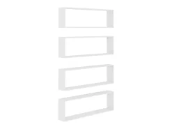 Prateleiras parede forma cubo 4pcs deriv. madeira 100x15x30 cm PT774944