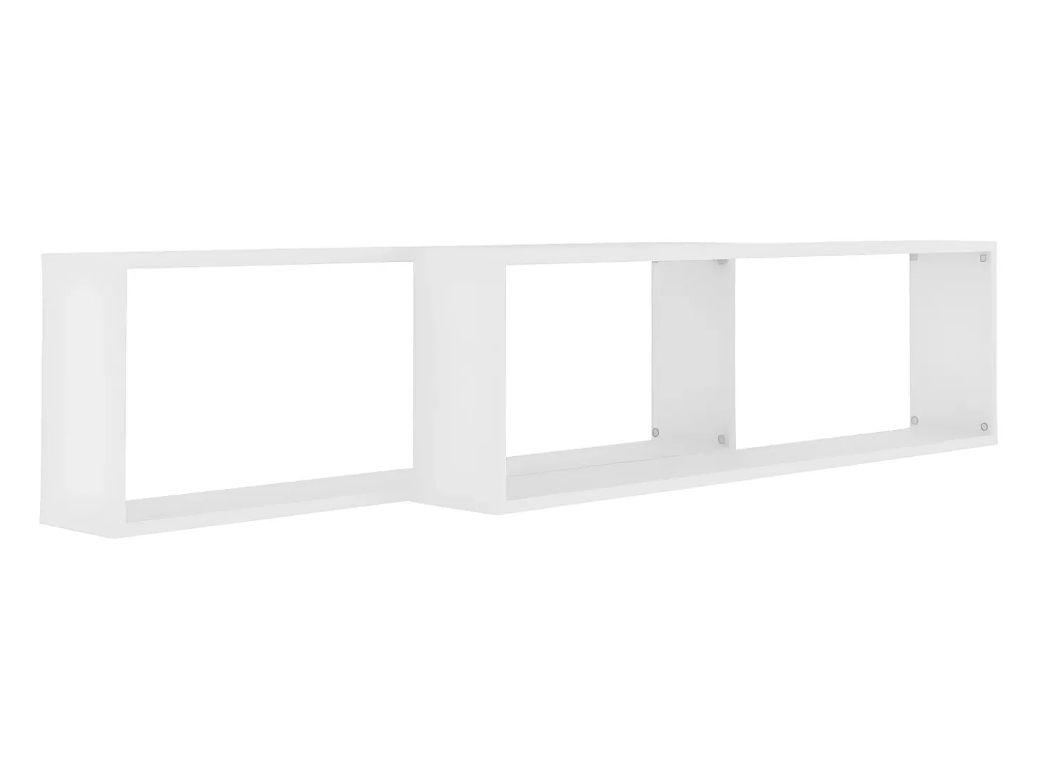 Prateleiras parede forma cubo 2 pcs derivados de madeira branco PT667505