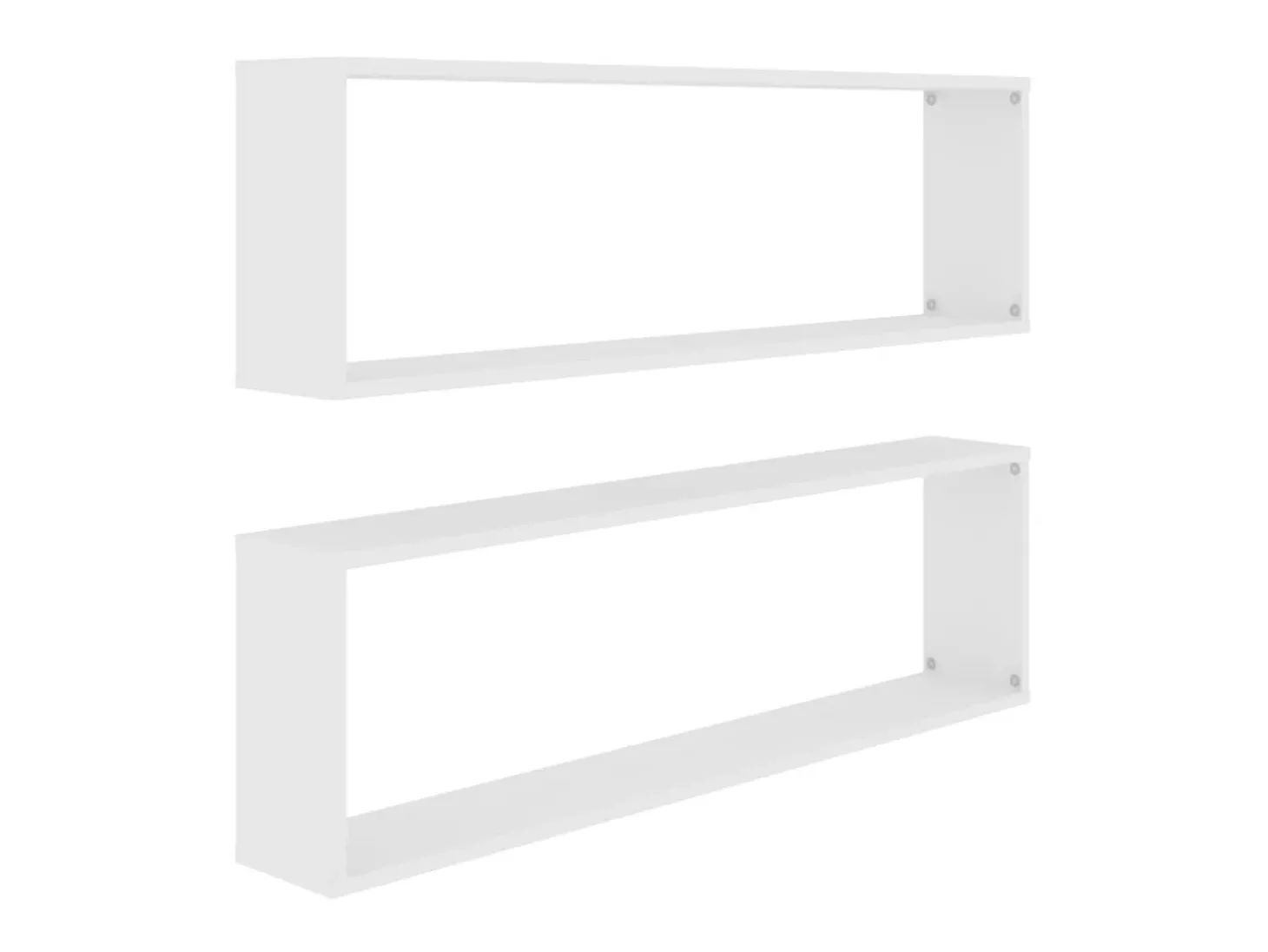 Prateleiras parede forma cubo 2 pcs derivados de madeira branco PT667505