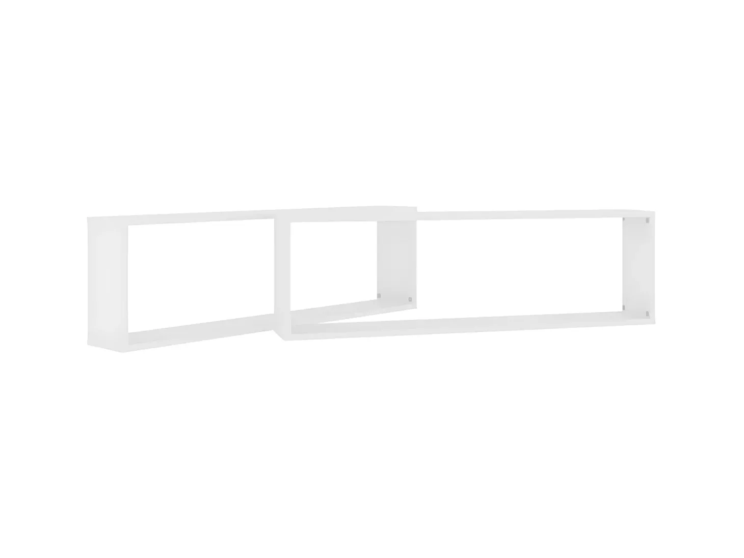 Prateleiras parede forma cubo 2 pcs derivados de madeira branco PT667505