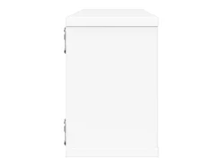 Prateleiras parede forma de cubo 4 pcs derivados madeira branco