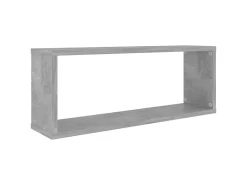 Prateleiras parede forma de cubo 2pcs 60x15x23 cm cinza cimento PT495036