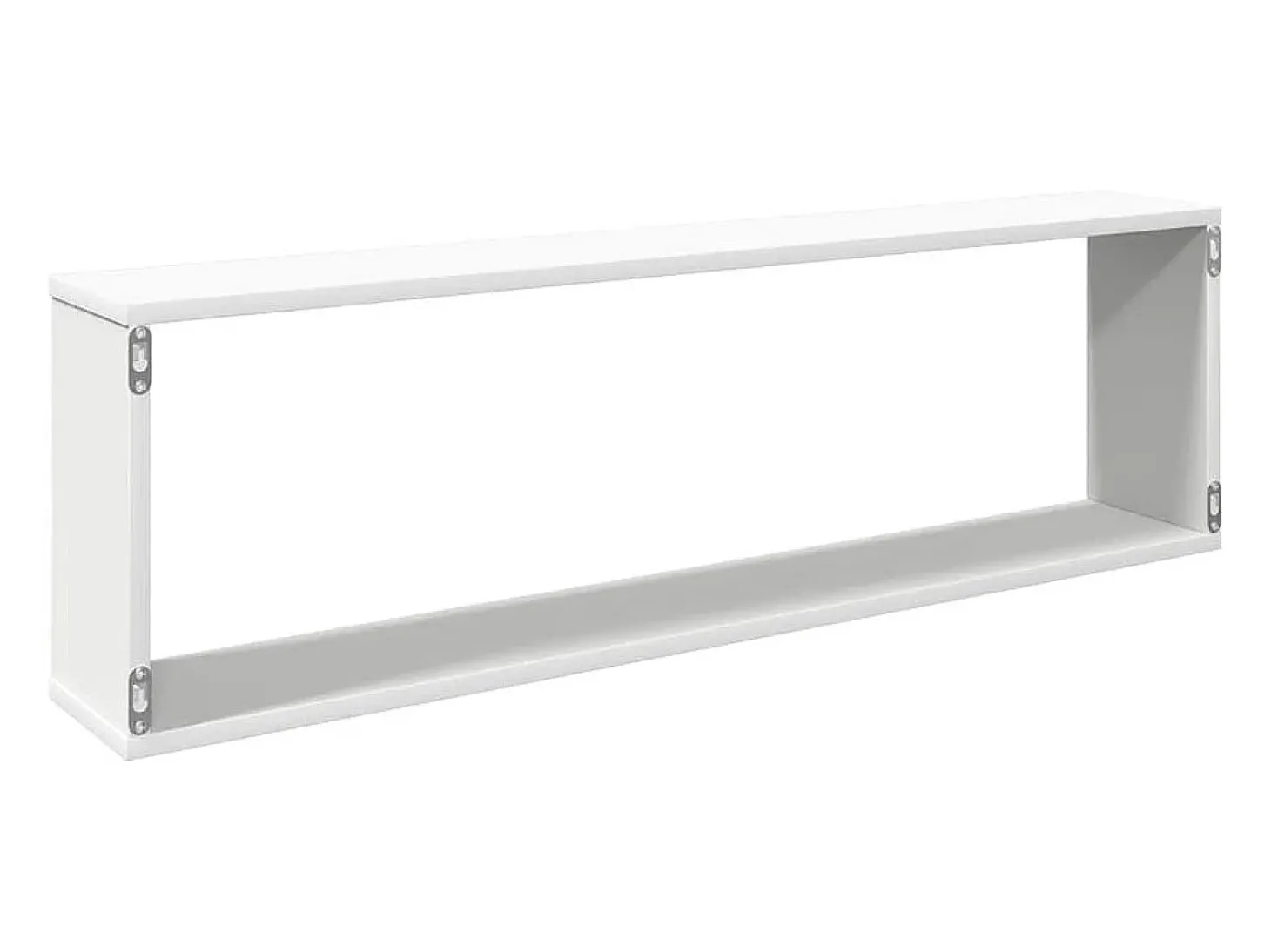 Prateleiras parede forma cubo 4pcs deriv. madeira 100x15x30 cm