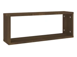 Prateleiras parede 4pcs madeira processada 60x15x23 cm castanho PT949164