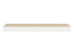 Prateleiras parede 4pcs 90x23,5x3,8 cm MDF cor carvalho/branco