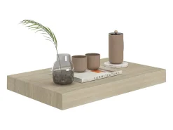 Prateleiras parede suspensas 2 pcs 40x23x3,8cm MDF cor carvalho PT498368