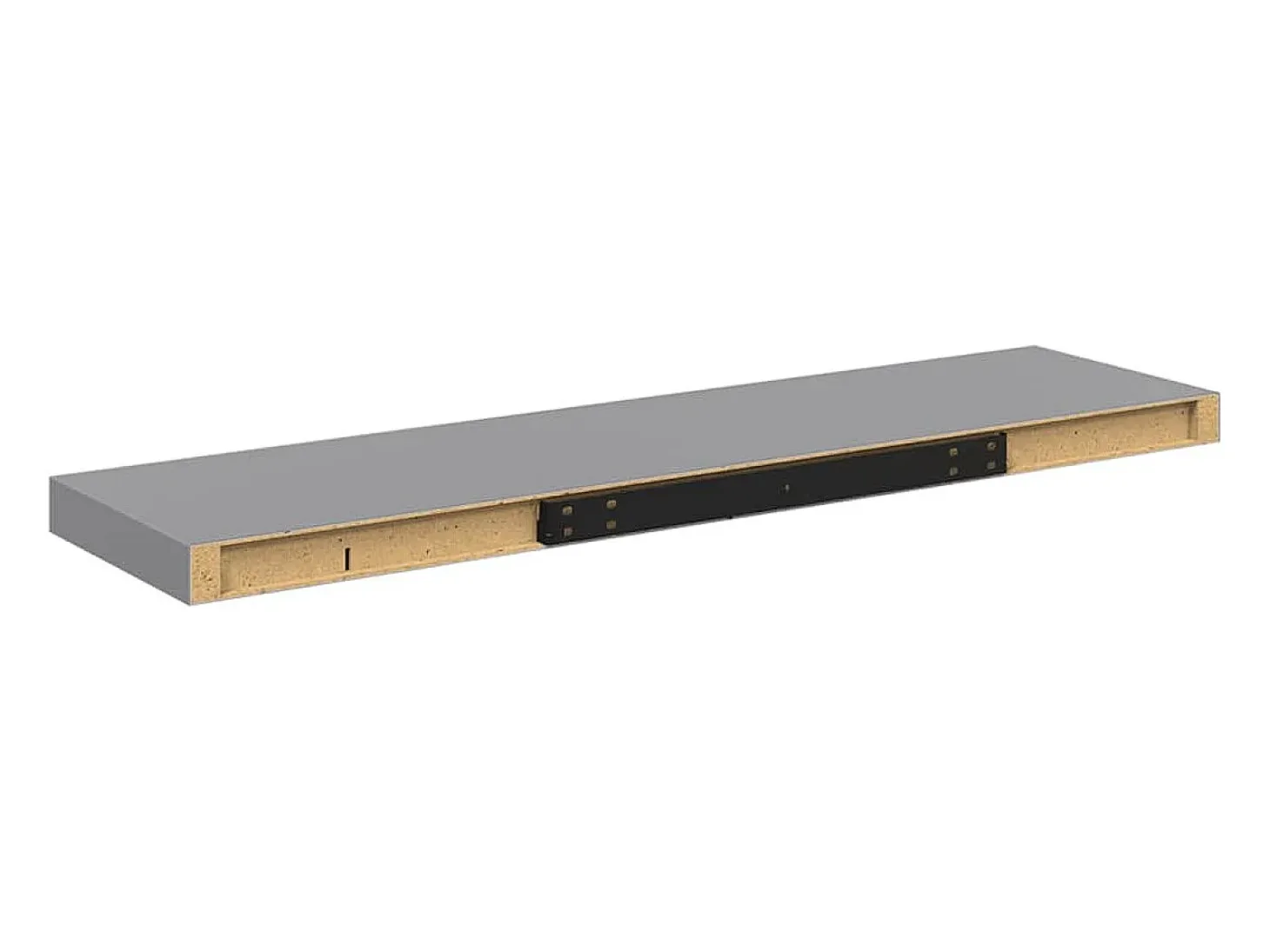 Prateleiras parede suspensas 4 pcs 90x23,5x3,8cm MDF cinzento