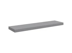 Prateleiras parede suspensas 4 pcs 90x23,5x3,8cm MDF cinzento