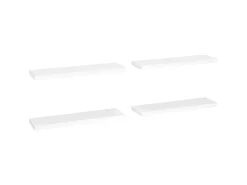 Prateleiras parede suspensas 4 pcs 90x23,5x3,8cm MDF branco PT603814