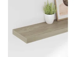 Prateleiras parede suspensas 2 pcs 90x23,5x3,8cm MDF carvalho