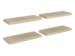 Prateleiras parede suspensas 4 pcs 60x23,5x3,8 cm MDF carvalho PT320521