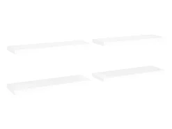 Prateleiras parede suspensas 4 pcs 80x23,5x3,8cm MDF branco PT527300