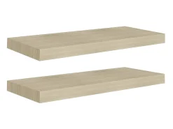 Prateleiras parede suspensas 2 pcs 60x23,5x3,8 cm MDF carvalho PT661961
