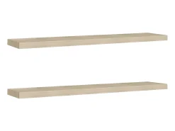 Prateleiras parede suspensas 2 pcs 120x23,5x3,8cm MDF carvalho PT836679
