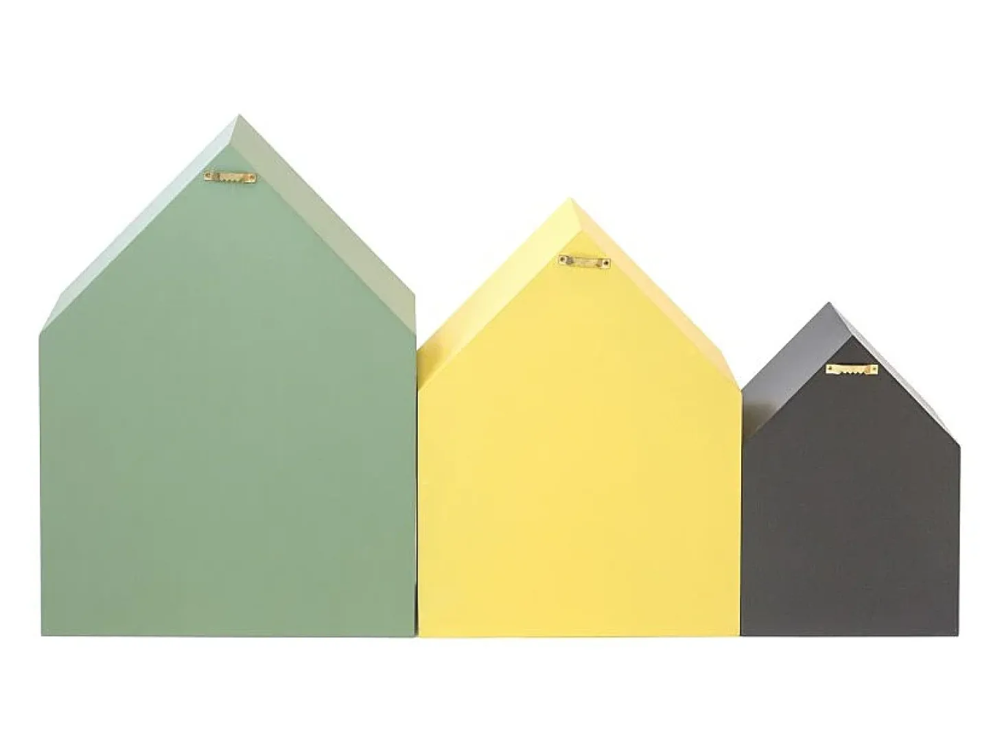 Prateleiras set de 3 MDF verde, amarelo e preto