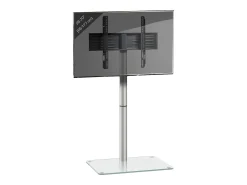 Pés de suporte de TV Alani Vidro transparente A. 100 x L. 60 x P. 45 cm
