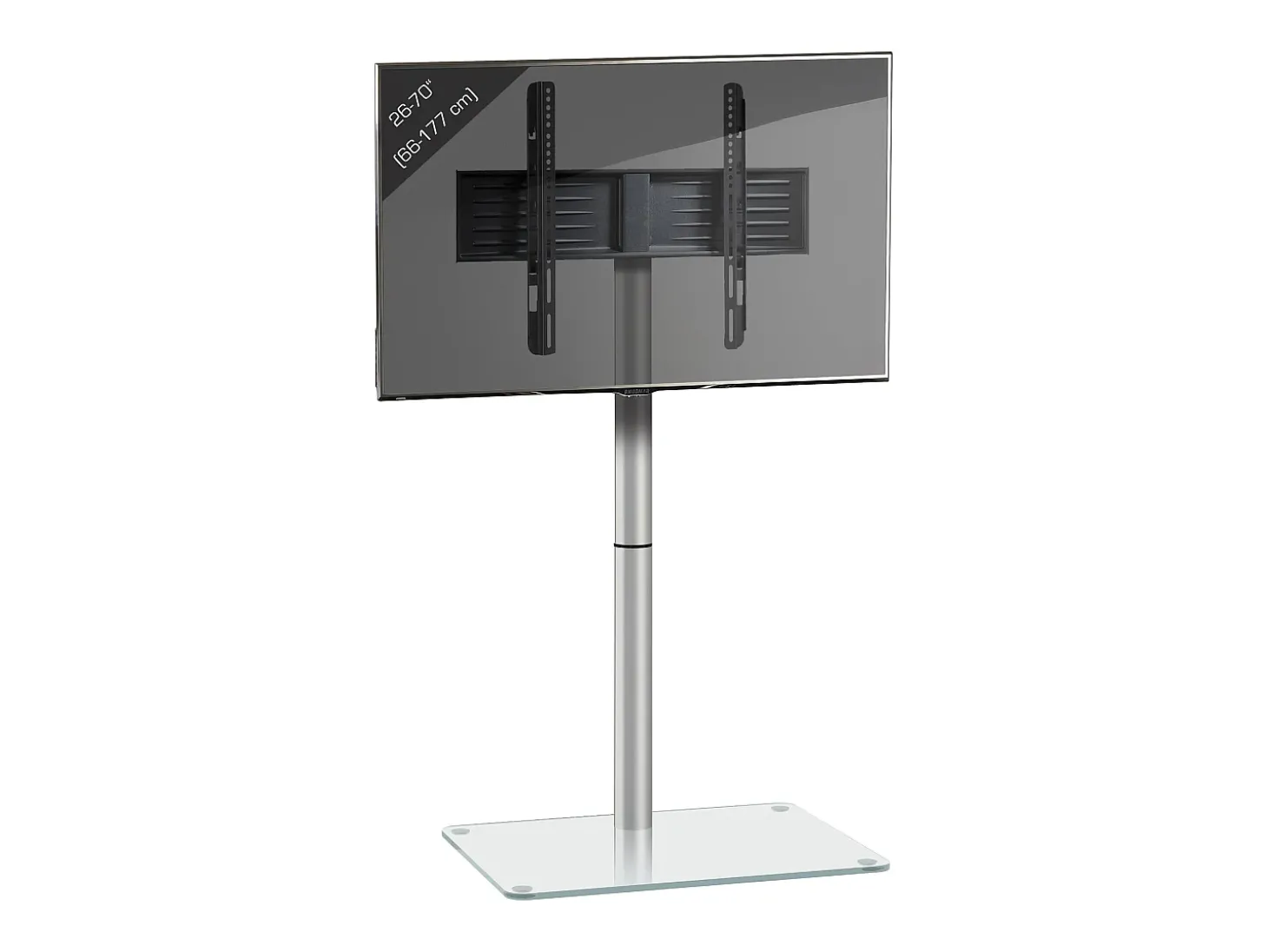 Pés de suporte de TV Alani Vidro transparente A. 100 x L. 60 x P. 45 cm