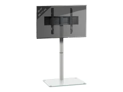 Pés de suporte de TV Alani Vidro transparente A. 100 x L. 60 x P. 45 cm