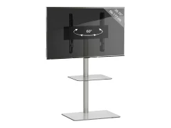 Pés de suporte de TV Alani Vidro transparente A. 100 x L. 60 x P. 45 cm