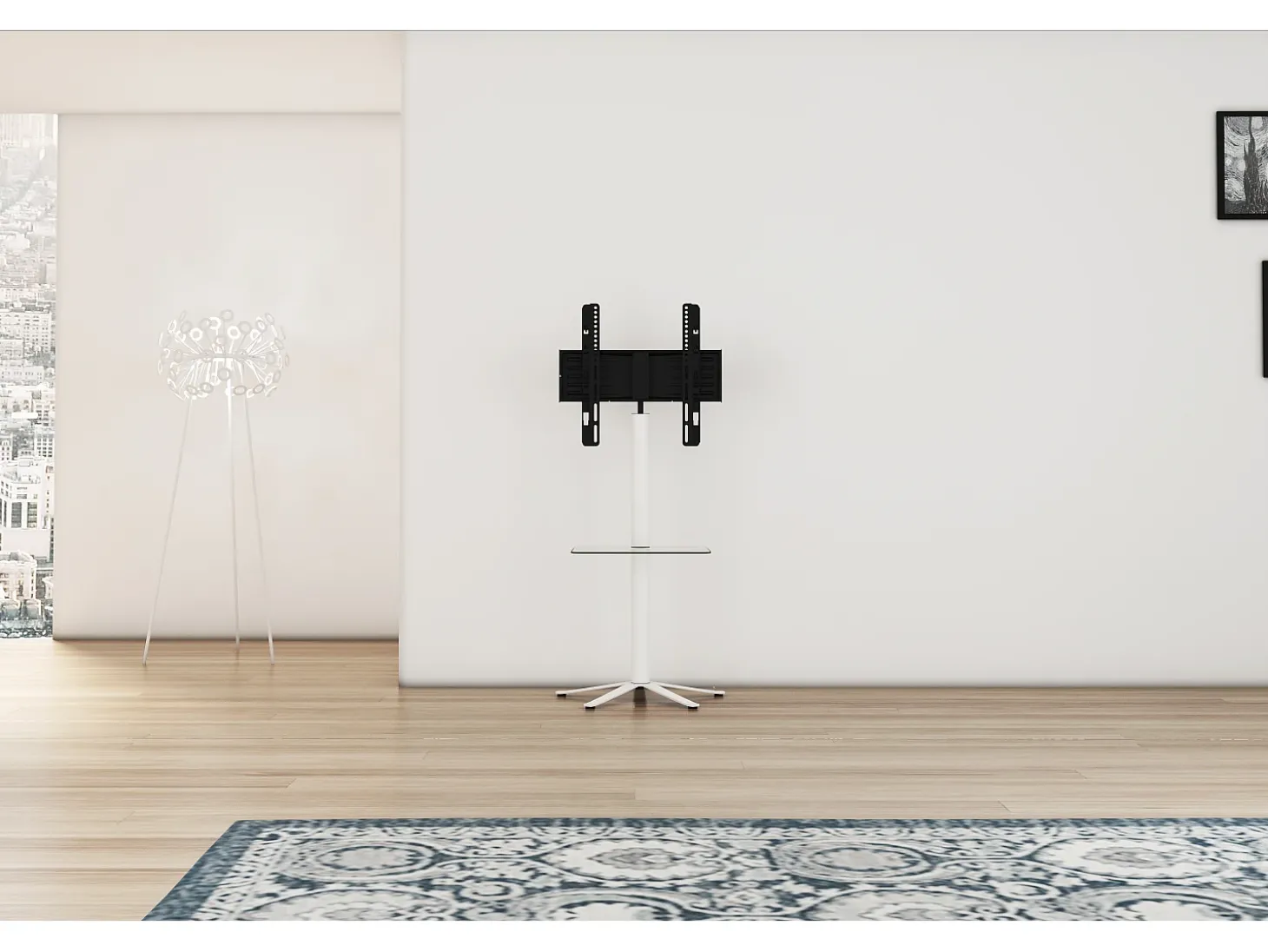 Pés de suporte de TV Xila Branco A. 100 x L. 61 x P. 61 cm