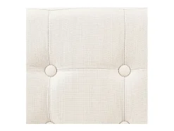 Pufe Duplo Dobrável Lysandre Contemporary Tampa de Veludo Bege 76x38 cm