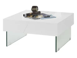 Punto | Mesa de centro 75 cm em Branco Alto Brilho