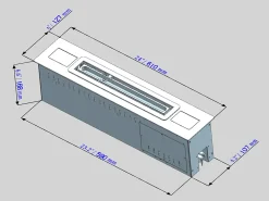 Queimador de bioetanol APP inteligente com inserção automática integrada SLIM 70