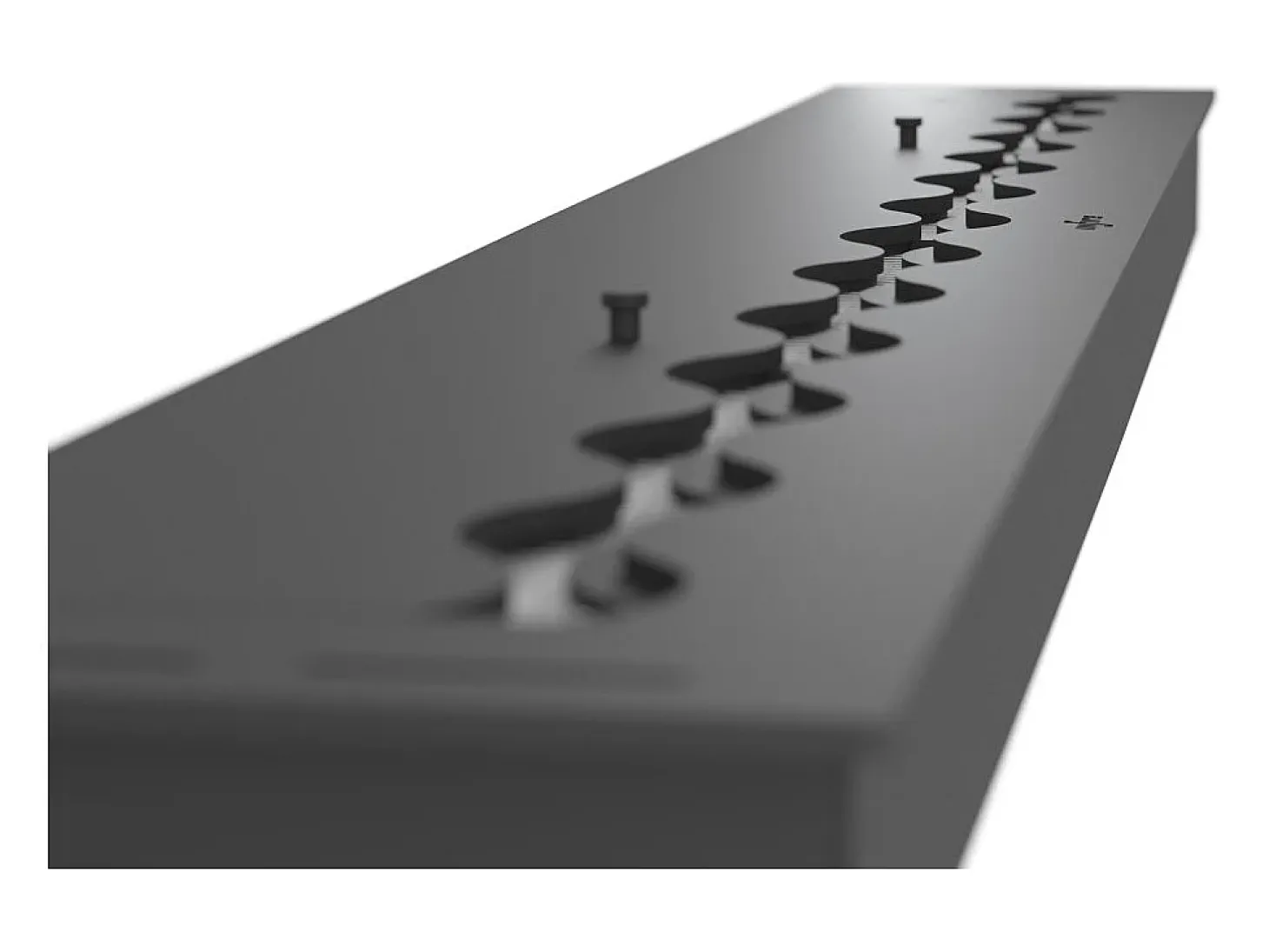 Queimador de bioetanol 150cm em aço inoxidável preto, 6 lt