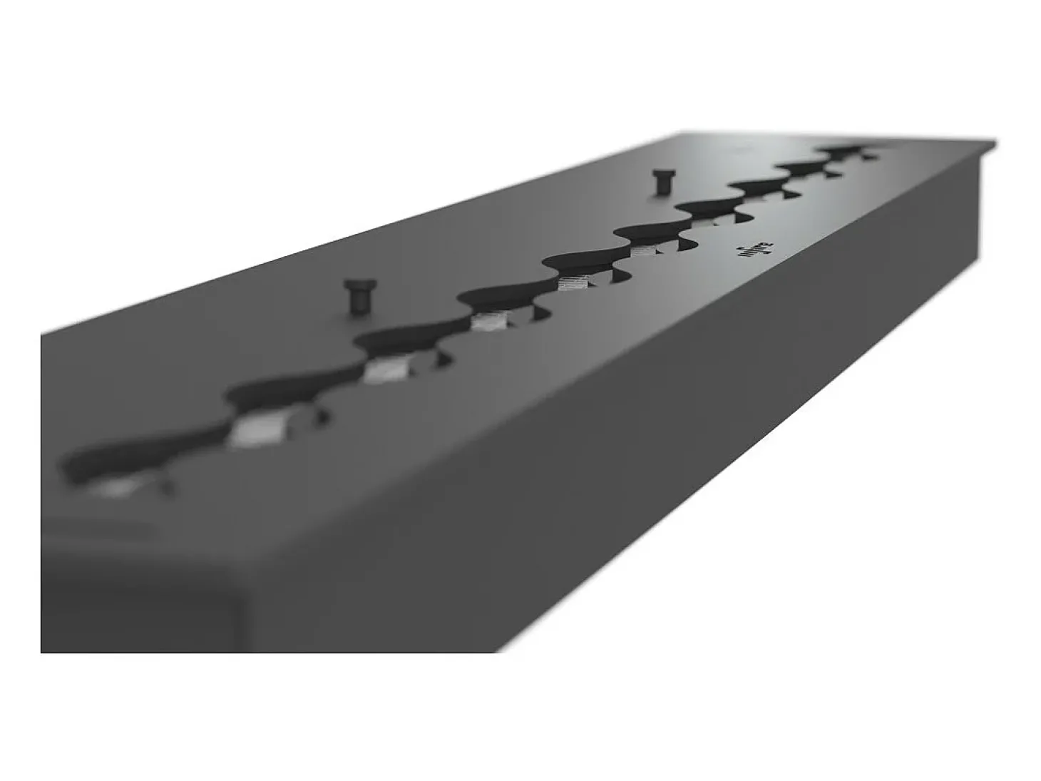 Queimador de bioetanol 120cm em aço inoxidável preto, 5 lt
