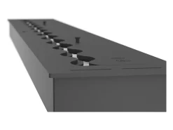 Queimador de bioetanol 120cm em aço inoxidável preto, 5 lt