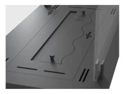 Queimador de bioetanol 60cm em aço inoxidável preto, embutido ou independente, 1 litro com copos incluídos