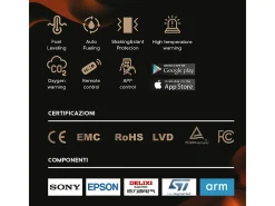 Queimador de bioetanol de inserção automática inteligente APP integrado 70 PRO-LINE