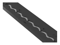 Queimador de bioetanol preto embutido de 80 cm em aço inoxidável, 3 lt
