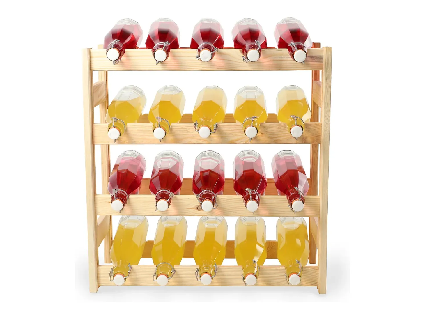 Rack de vinho de madeira KADAX Rack de álcool para 20 garrafas