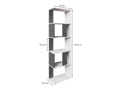 Raumteiler antracite/branco 45x23.6x162.6