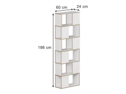 Raumteiler branco/carvalho 60x24x186 eneos